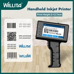 Willita 12.7mm Handheld Inkjet Printer Gun | Portable Plastic Surface Coding for Expiry Dates, Batch Numbers, QR/Barcode & Logos