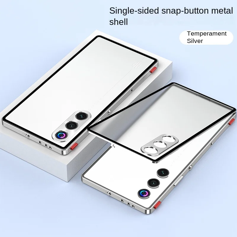 

Чехол для ZTE Nubia Red Magic 10 Air Metal Bumper с полупрозрачной матовой жесткой задней крышкой для ZTE nubia Red Magic 10 Air 5G