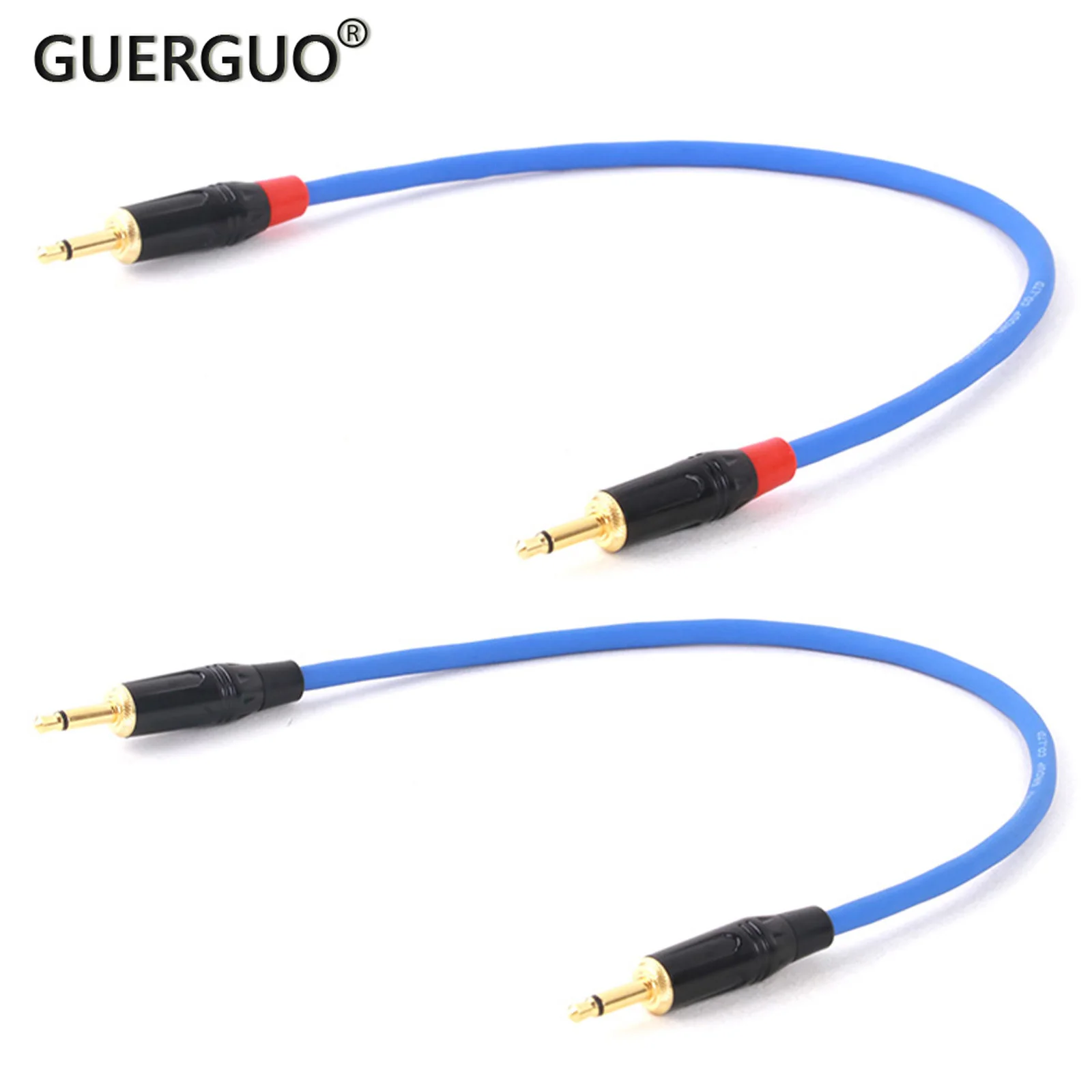 

1PCS Dual 3.5mm 1/8 Inch Mono TS Male Jack to Straight Patch Cable For PA systems Mixers Guitar Microphones 0.3M-15M