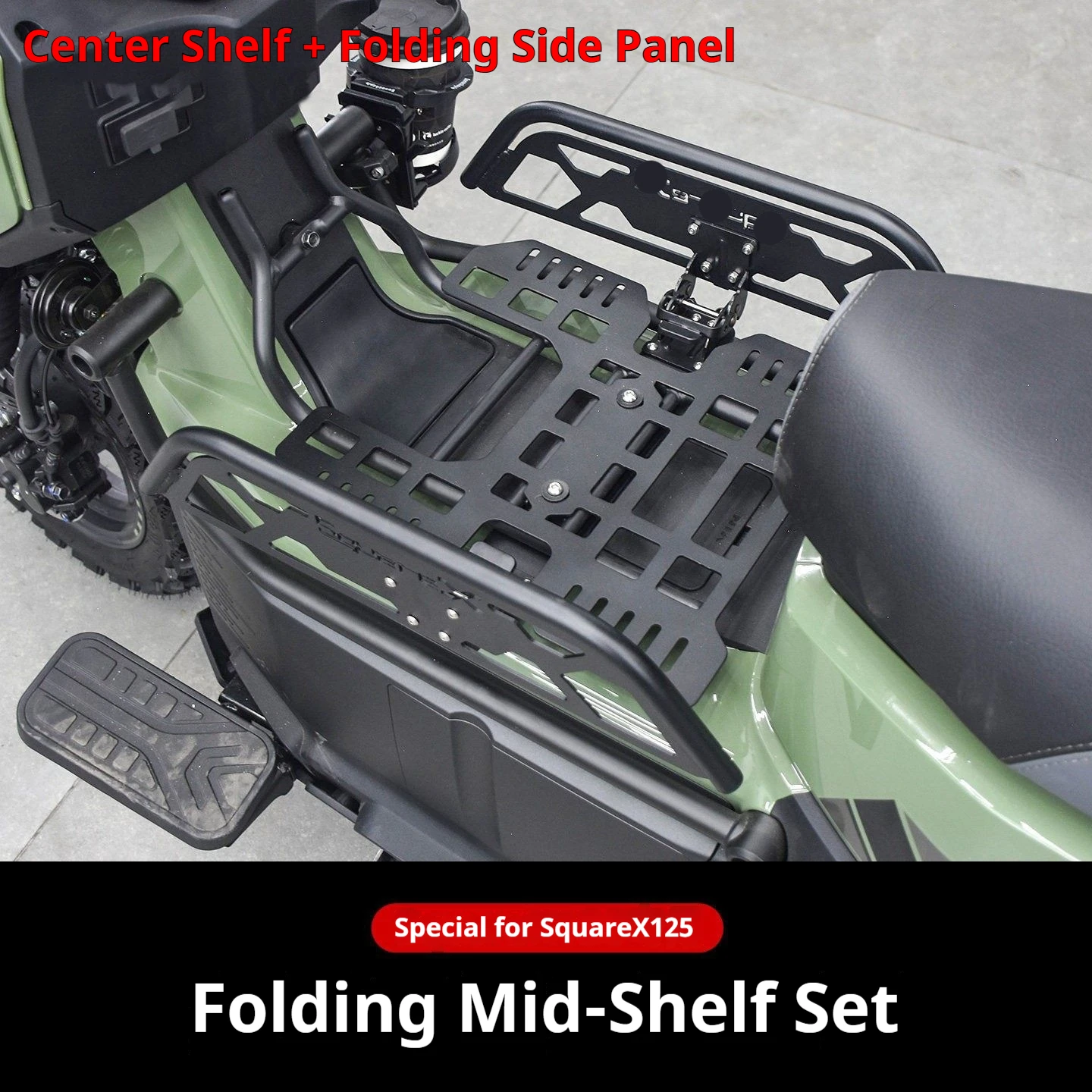Quick Release Folding Table Flip Side Bracket for New Continent Honda Square X125, Motorcycle Luggage Rack Modification Accessor