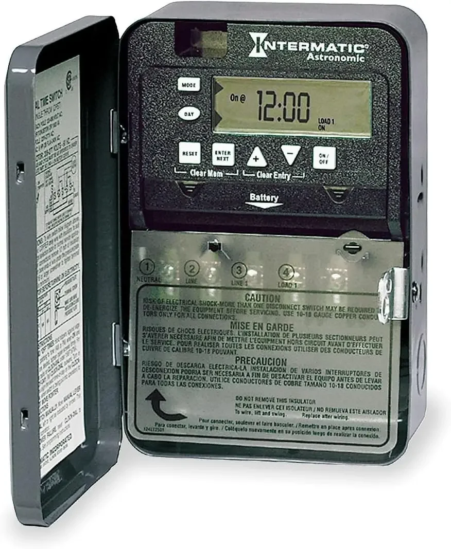 home.ET8015C 120-277V 30A SPST 7-Day Astronomic Digital Timer - Automated Load Switching, Multi-Volt Operation