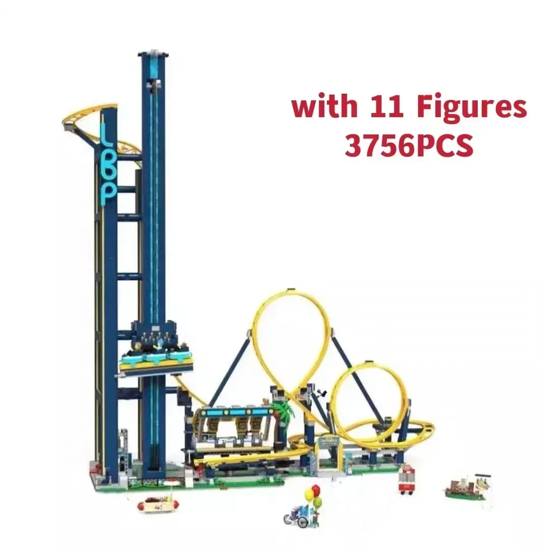 

2024 Coaster Park 3756pcs Model Building Block City Brick Toys For Children Christmas Gift Compatible 10303