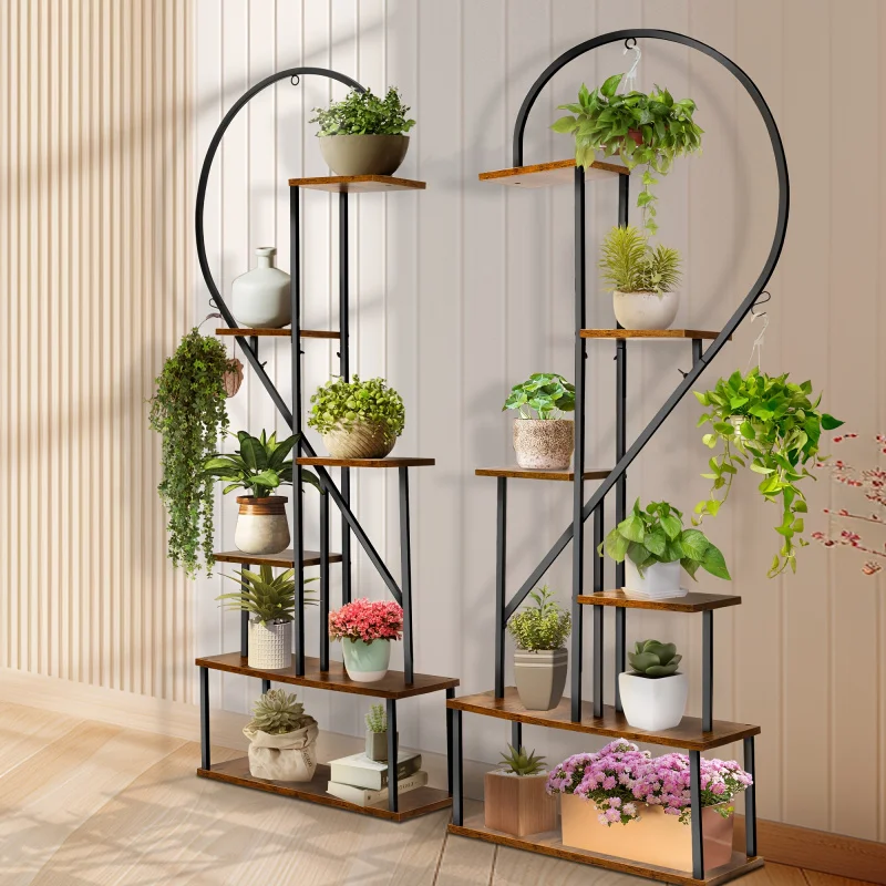 Custom.Houseplant Shelf Brackets - Long 3/6 Layer Metal Brackets Plants, Large Stand Display Racks Living Rooms, Terrace