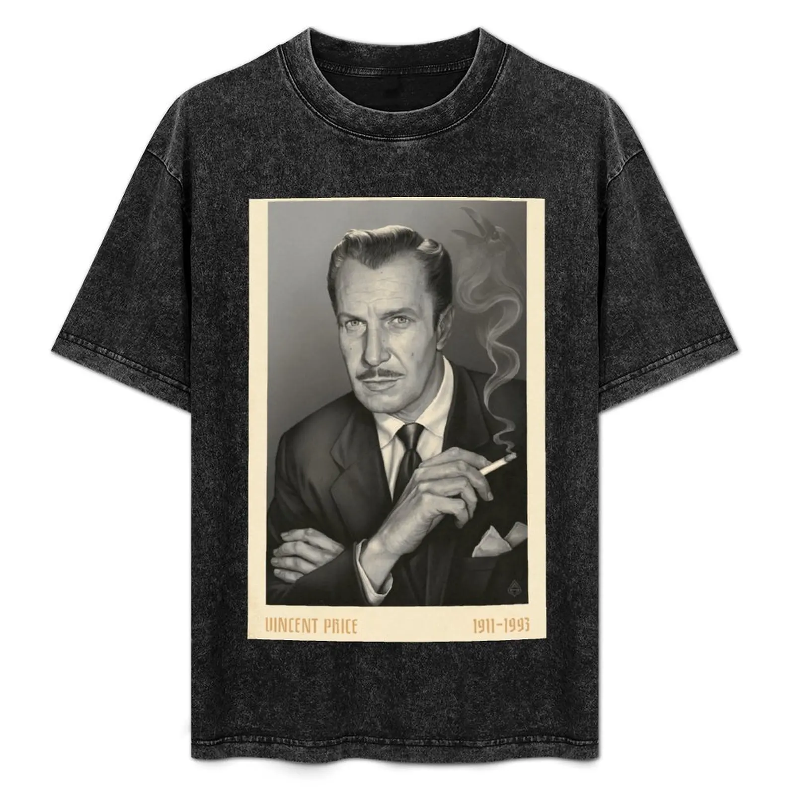 

Vincent Price & The Raven T-Shirt Basic Solid Tee for Daily Use