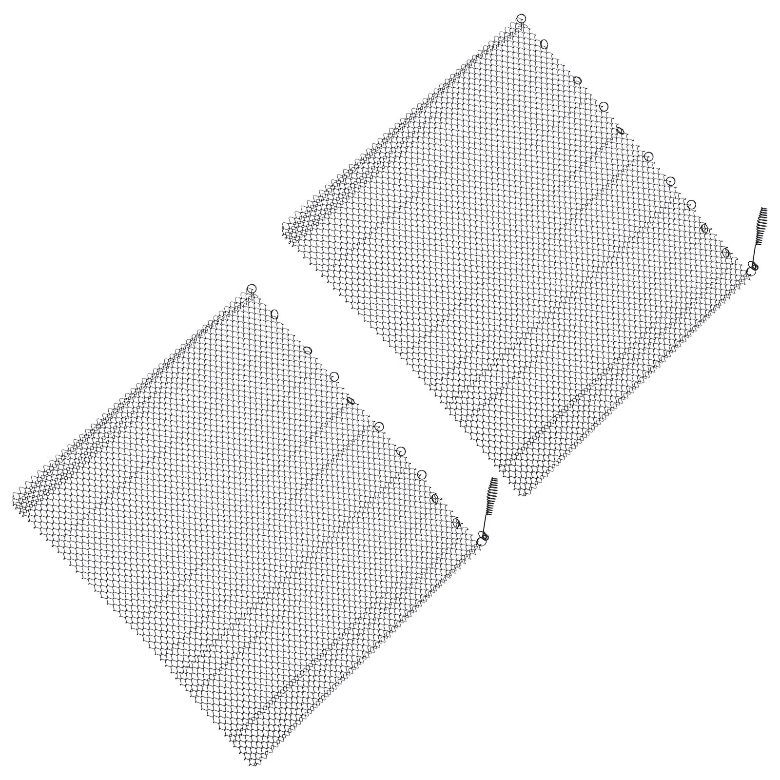

2pcs Fireplace Mesh Curtain 24" X 20" Fine Metal Screen Panels For Fireplaces Decorative Protective Spark Shield Replacement