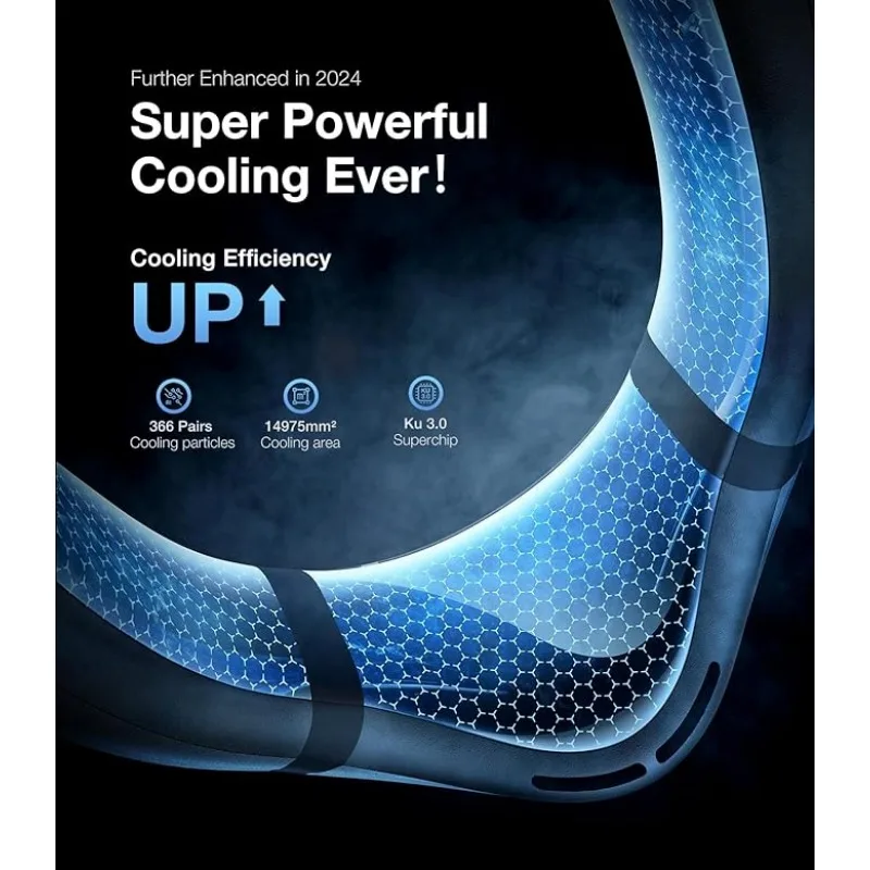 [COOLiFY Cyber2024 Flagship] เครื่องปรับอากาศแบบคล้องคอ Ultimate Immersive Cooling พัดลมคล้องคอแบบพกพาแบบชาร์จไฟได้ 6000mAh