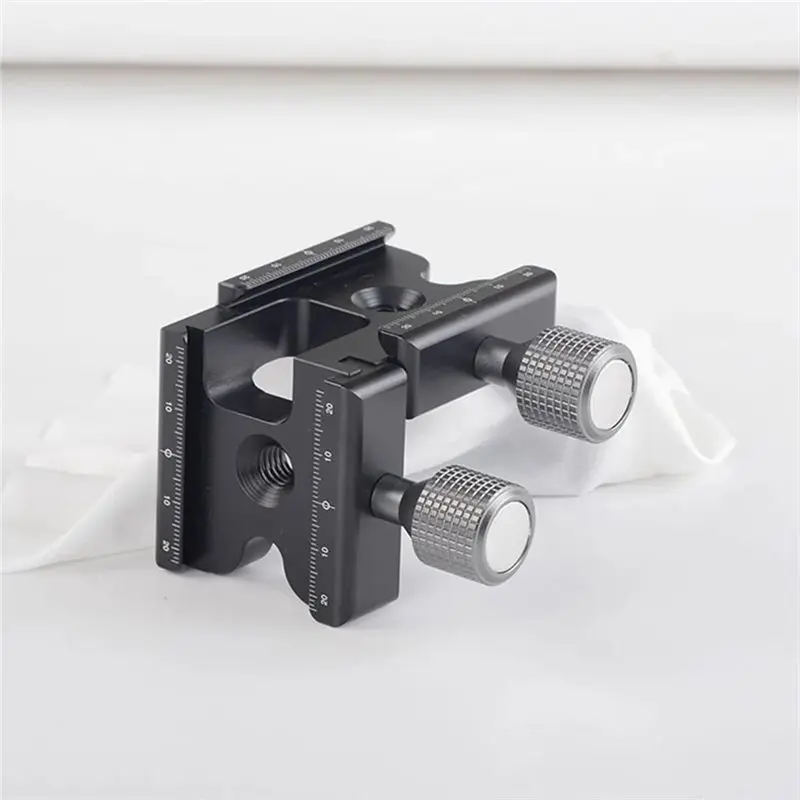 【SLEEK 】Aluminium Alloy Right Angle Double Head Holder RRS Standard L Plate Set Double Directional Holder Panoramic Stand