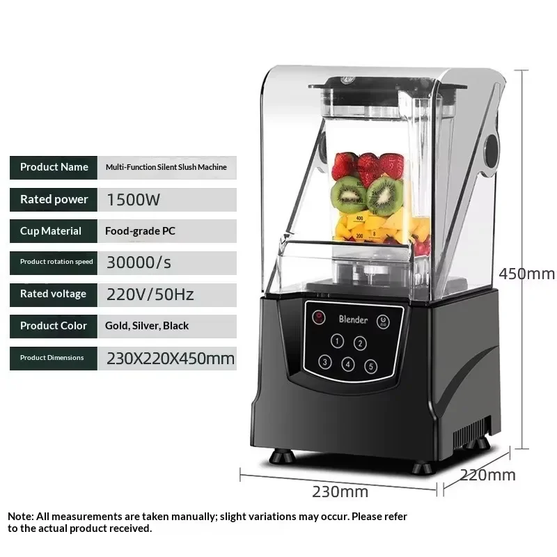 Commercial slush machine for coffee/tea shops; soundproof and multi-functional, fully automatic, sold in Europe
