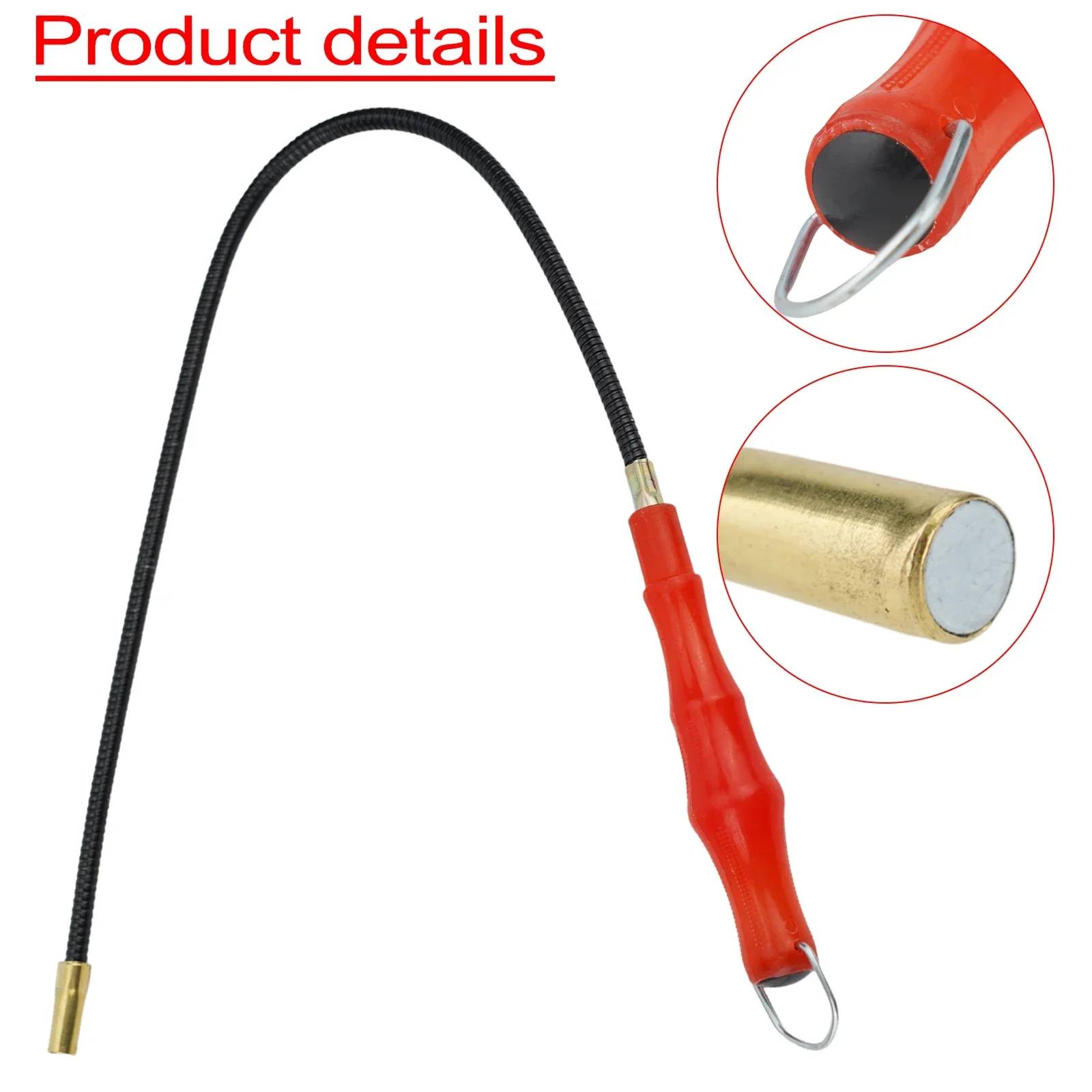 

Flexible Magnetic Bendable Picker Magnet Shaft Pick Up Rod Sticks Hand Tools Small Red Suction Rod Car Repair Equipment