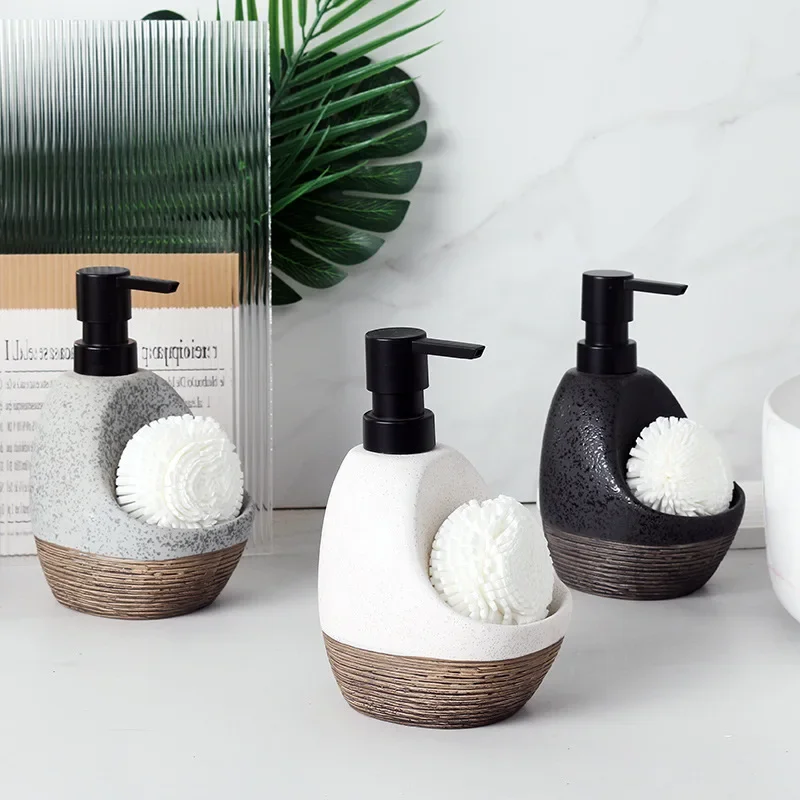 

Household Creative Ceramic Lotion Bottle High-end Makeup Hand Sanitizer Bottle Dual-use Shower Gel Bottle Bathroom Press