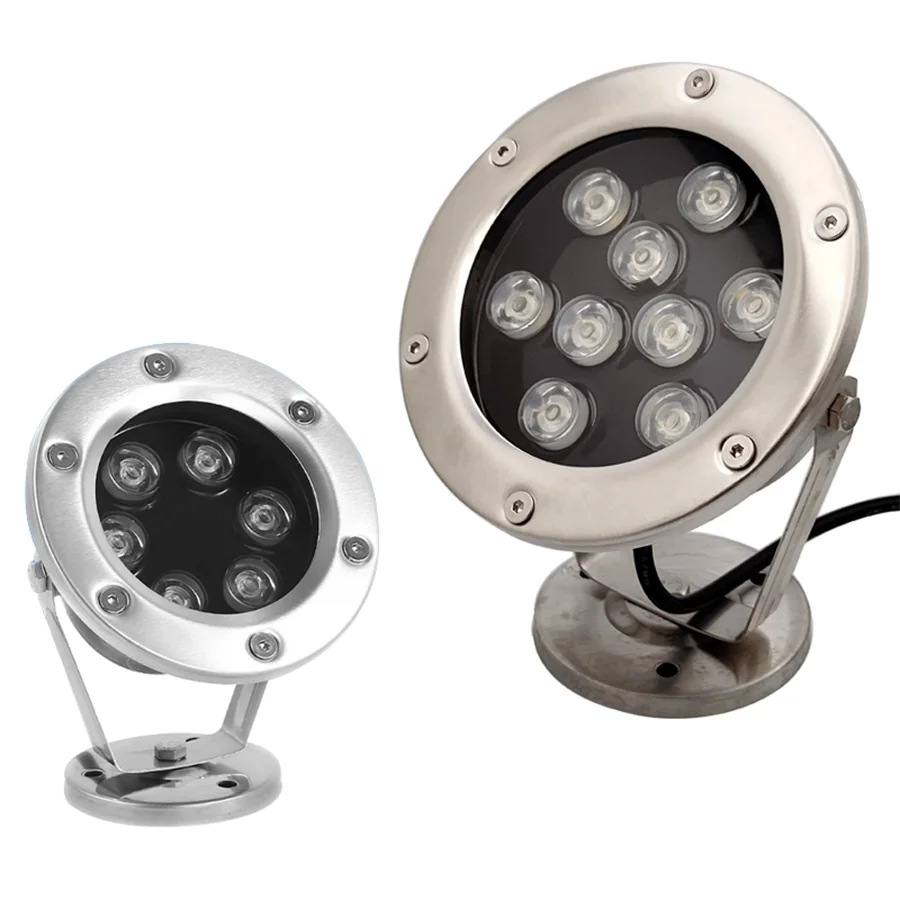2pcs 12V 24V IP68 led underwater Light 3W 6w 9W 12W 18w 24w 36w RGB Night Lamp Outdoor Garden Swimming Pool Party Landscape