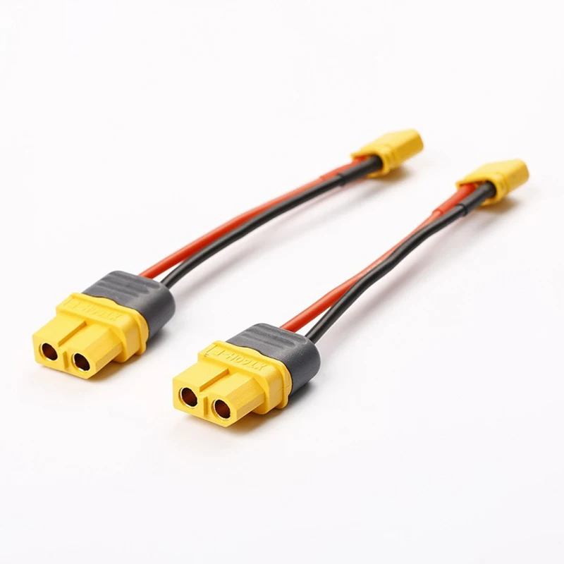 4PCS AMASS XT30 Male to XT60 Female Plug Connector Adapter with 100mm 16AWG Silicone Wire for RC Lipo Battery RC Drone Car Boat