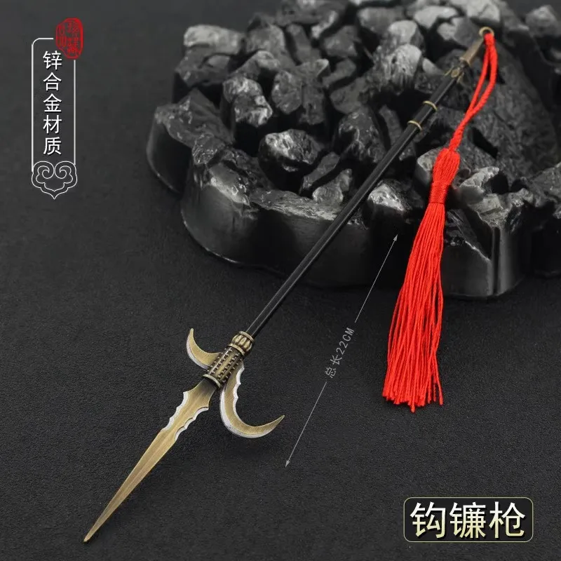 Armas frías en miniatura de soldado Xu Ning Hook, modelo de lanza de Hoz, juguete compatible con cuerpo de figura de acción de 12 pulgadas, 1/6, en Stock