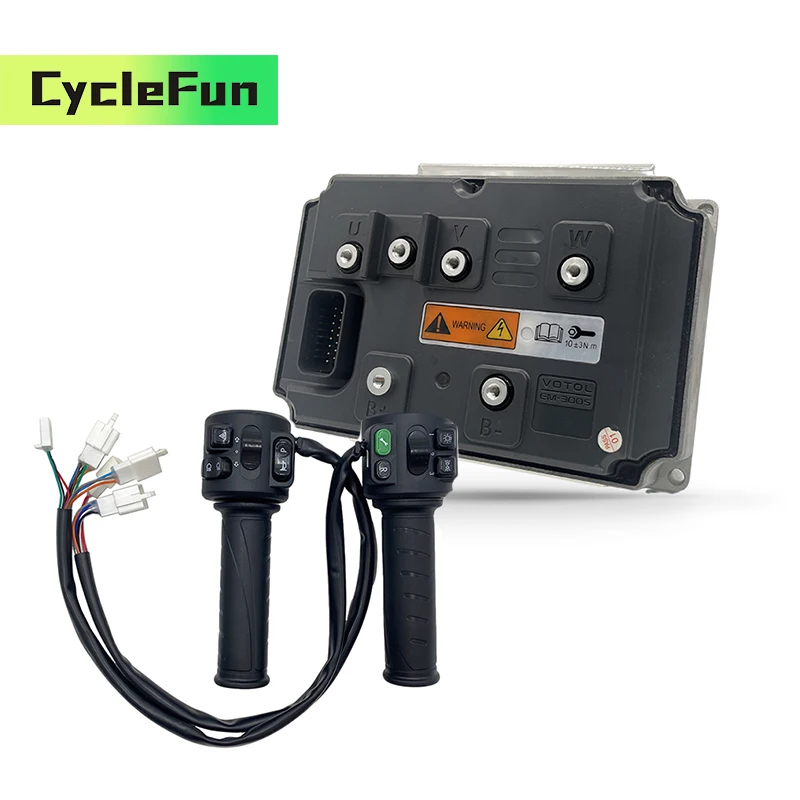 

VOTOL EM-300S Brushless DC Sine Wave Controller EM300S Peak Phase 700A With T08 Throttle For Electric Motorcycle Scooter Ebike