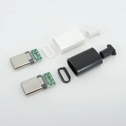 TYPE C USB 3.1 24 Pin Male Plug Welding Connector Adapter with Housing Type-C Charging Plugs Data Cable Accessories Repair W28