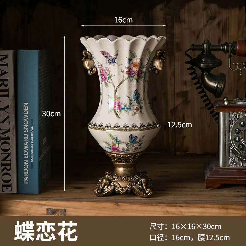 n-style retro ceramic vases creative home decoration european-style high-foot Dubai vases  Free shipping