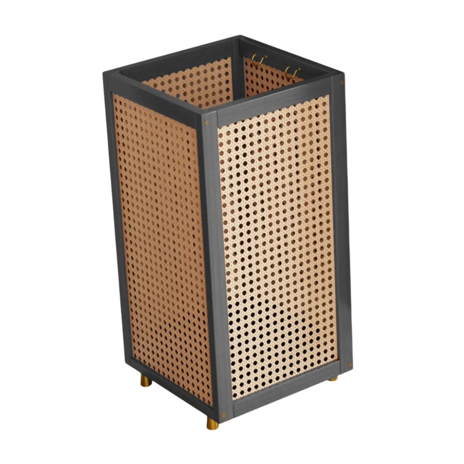 Narrow Umbrella Stand Floor Organizer Bamboo Plastic Modern Entryway Holder for Home Office Reception