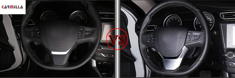 Car Steering Wheel Decorative Strips Cover Trim Stickers Fit for Peugeot 408 508 2014 2015 Accessories