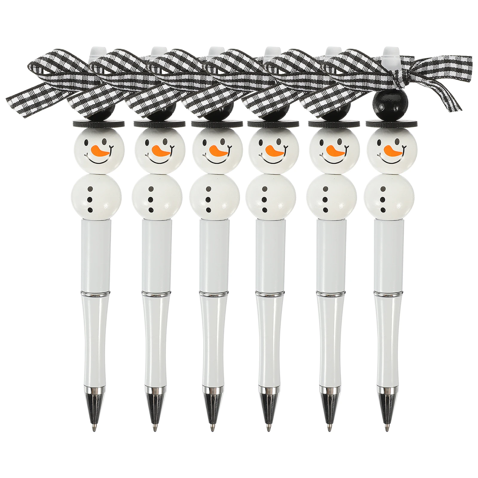 مجموعة واحدة من أقلام الخرز المحمولة ذات الكتابة السلسية بدون زلق، مادة خشبية للاستخدام اليومي والهدايا، أقلام قابلة للخرز