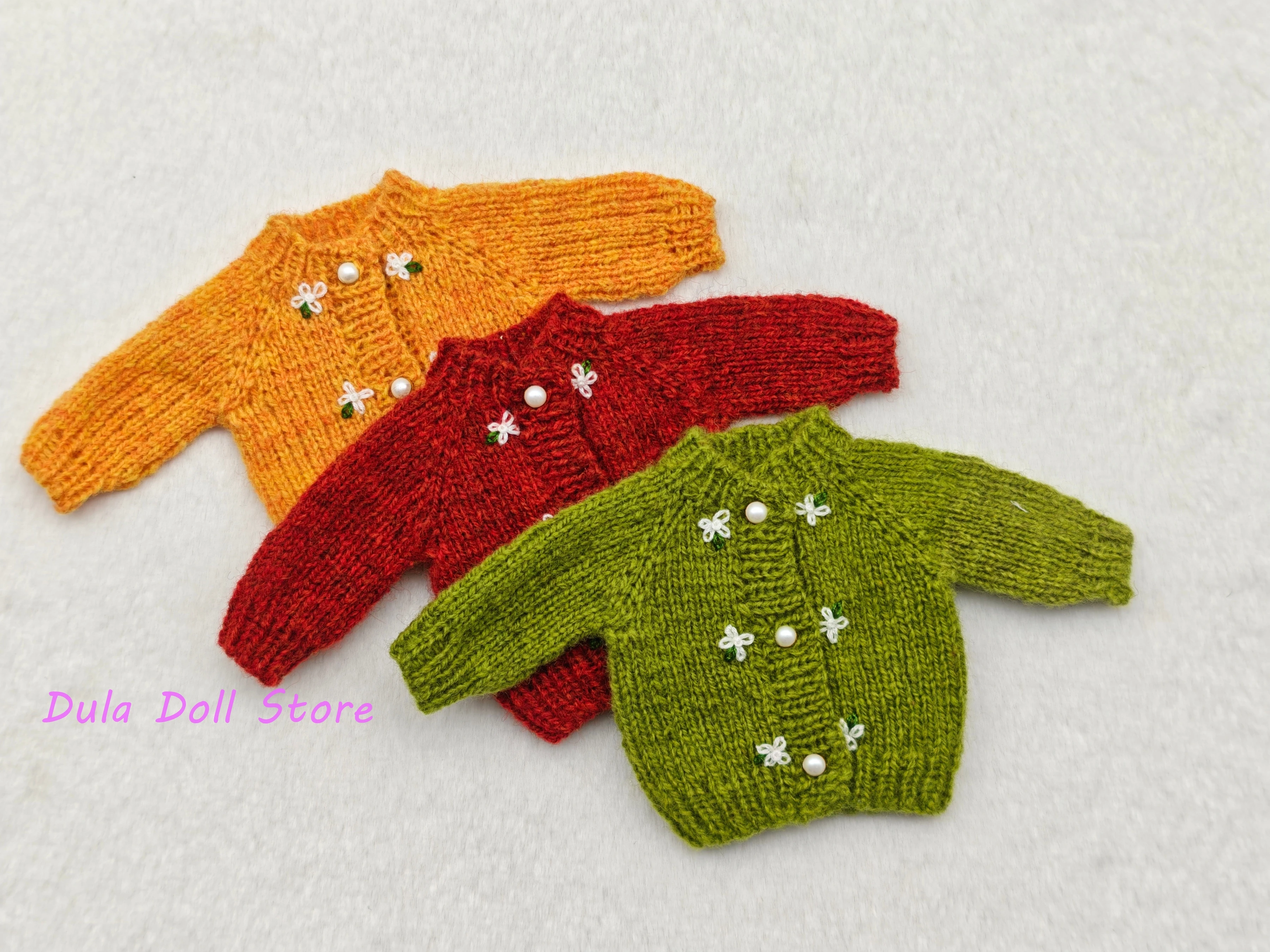 

2026 Dula Doll Clothes Dress Knitted floral sweater Blythe Qbaby ob24 ob22 1/6 6 points body doll