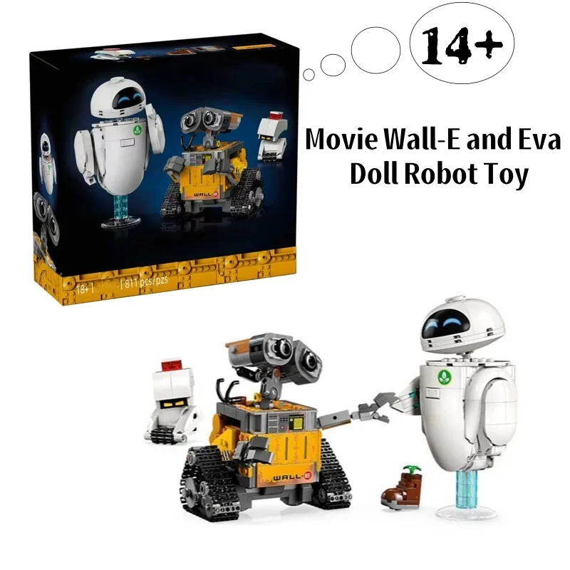 Kit de blocs de construction du film Wally et Eva, poupée robot modèle 811 pièces, jouets pour enfants, cadeaux de noël et d'anniversaire, offre spéciale, 43279