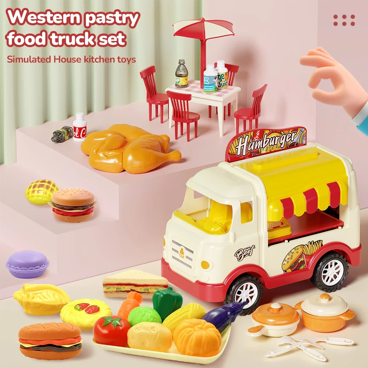 Simulated Kitchen Toy Play Set Miniature Food Pretend Play House Appliance Laundry Cookware Children Role-Playing Toys Girl Game
