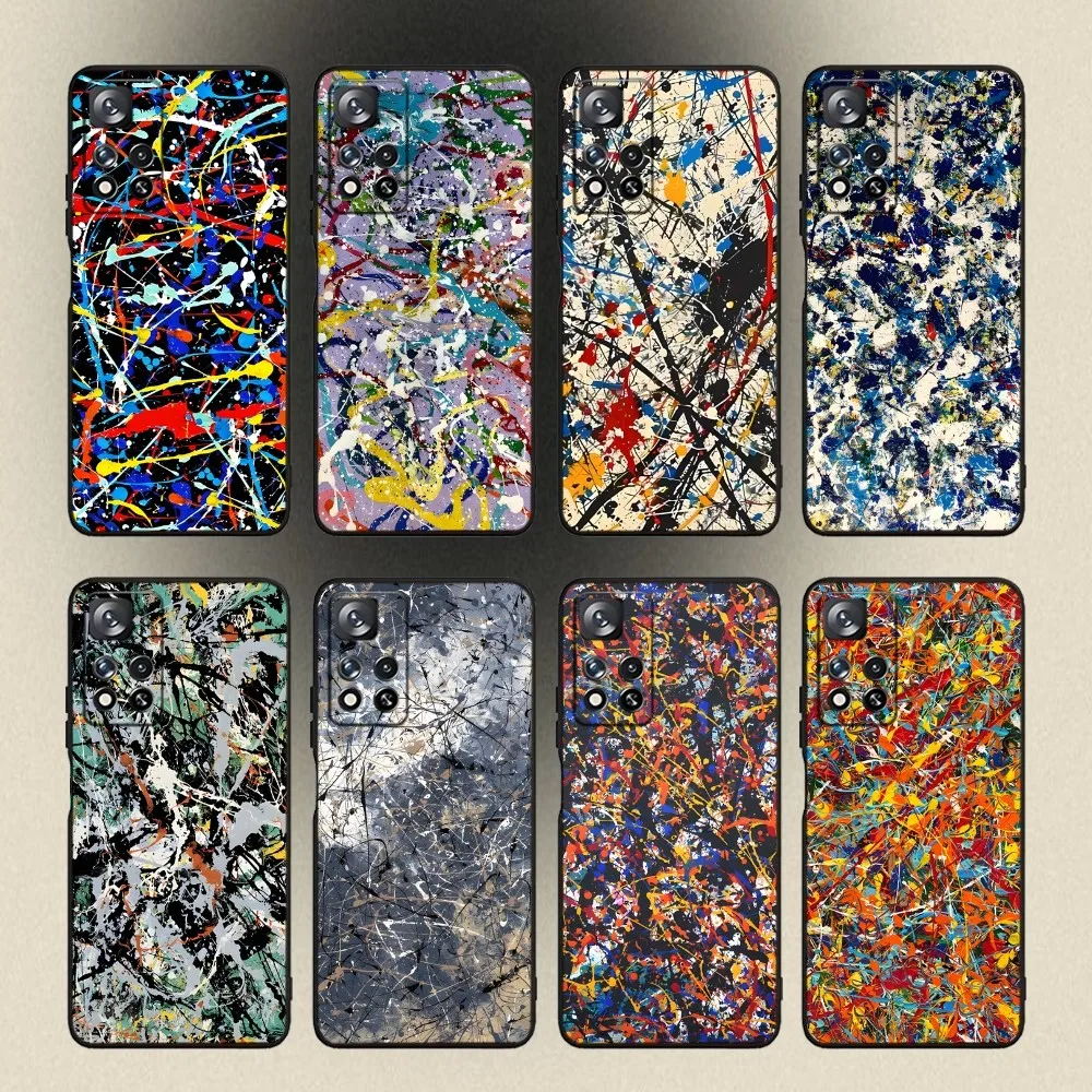 

Art Jackson Pollock Paintings Phone Case For Samsung Galaxy A20,A21s,A22,A31,A32,A52,A53,A72,73,A80,A91 Soft Black Cover