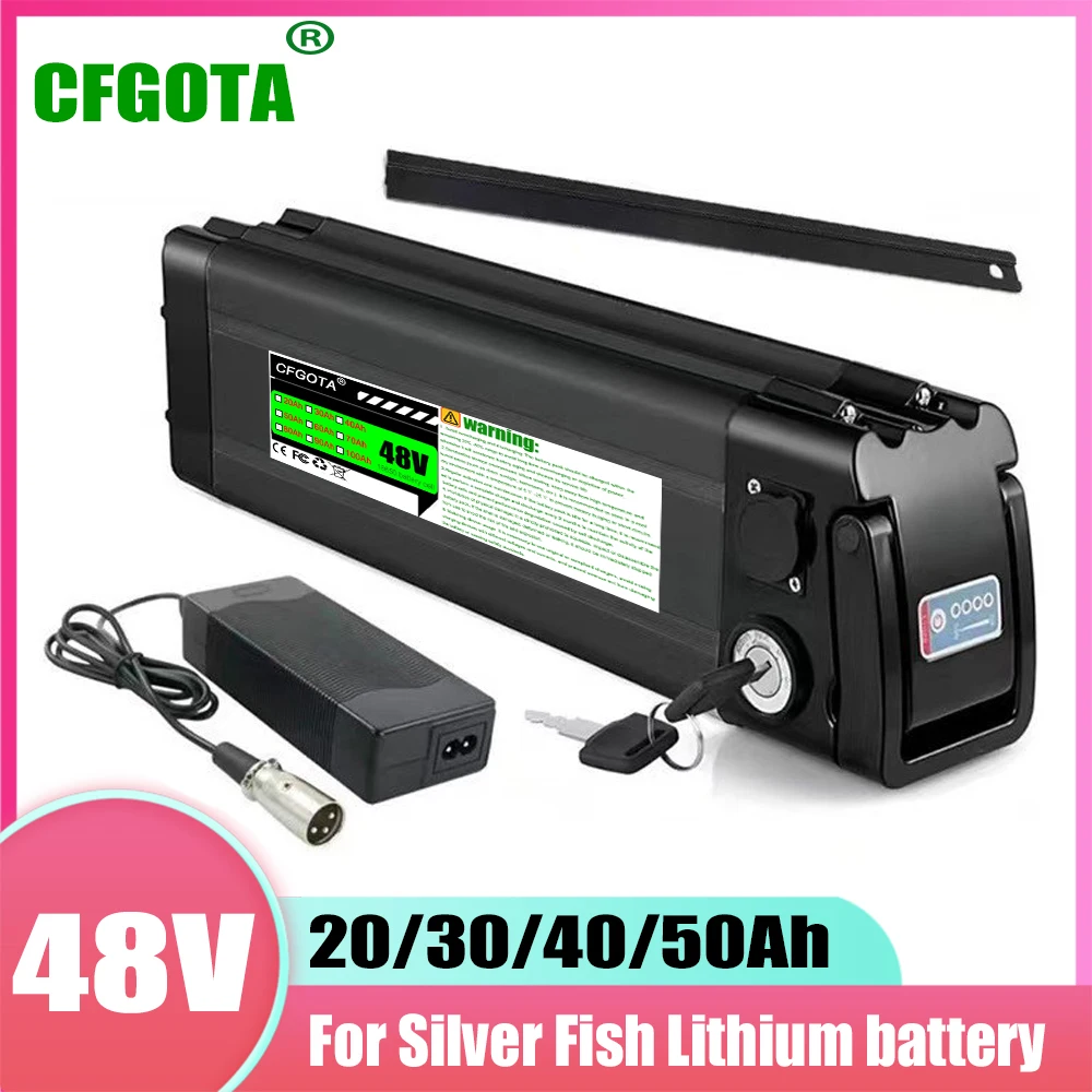 Air freight, 48V 50Ah lithium battery pack, suitable for Silver Fish 250W-1000W motors, built-in BMS protection