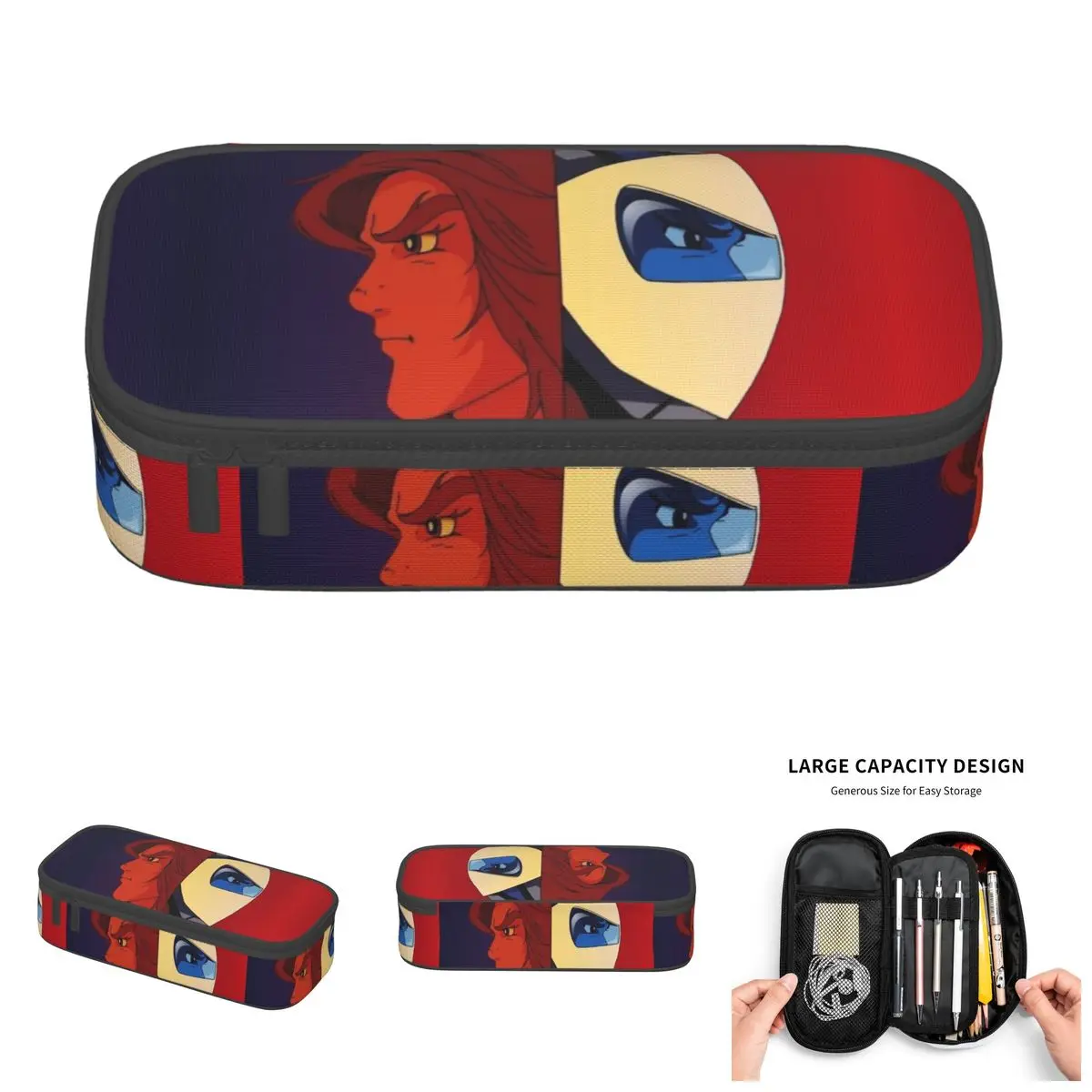 

Goldrake Actarus School Pencil Case Girl Boy Large Capacity UFO Robot Grendizer Pencil Pouch Students Stationery