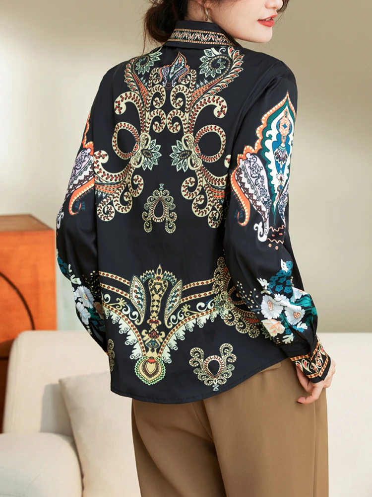 New Spring Women Blouse Fashion office ladies printed shirts tops blusa mujer