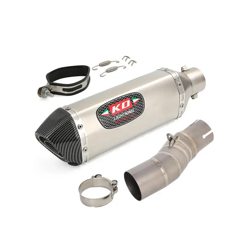 For CFMOTO 450MT 2024-2025 Slip On Motorcycle Exhaust Mid Pipe Titanium Alloy Tube 51mm Muffler Escape With Rmovable DB Killer