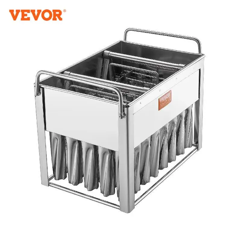 

VEVOR Commercial Popsicle Moulds 40PCS Cylindrical Ice Pop Moulds Stainless Steel Ice Lolly Popsicle Moulds