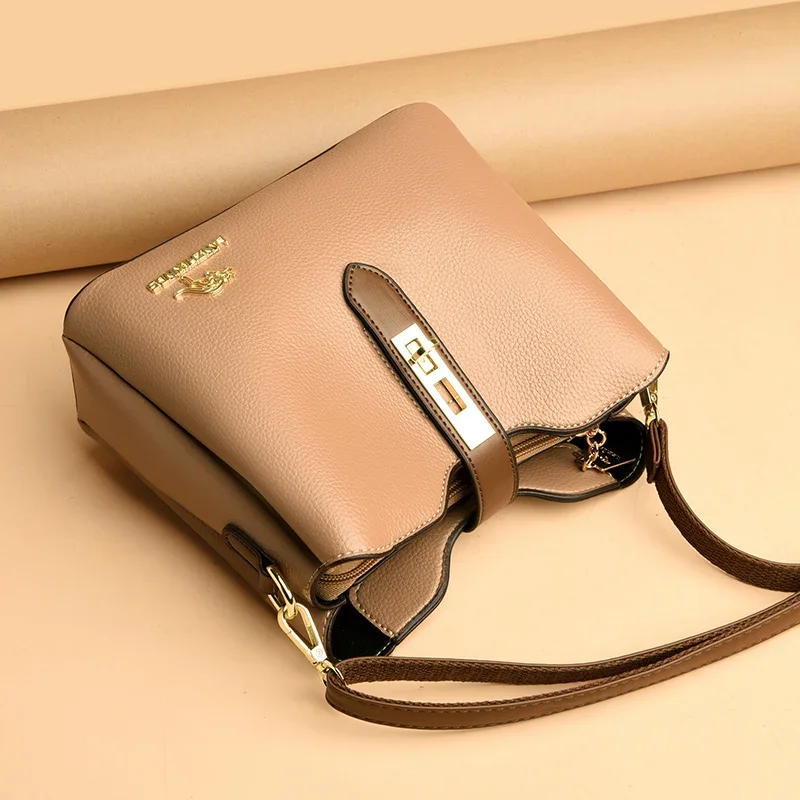 New High-quality Large Capacity PU Classic Women's Shoulder Bags 2025 Fashion Concise Light Luxury Versatile Style Crossbody Bag