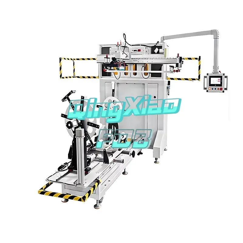 Plastic Paint Bucket Servo Semi Automatic Non Standard Customized Large Barrel  Circular Screen  Printing Machine Industrial FOB