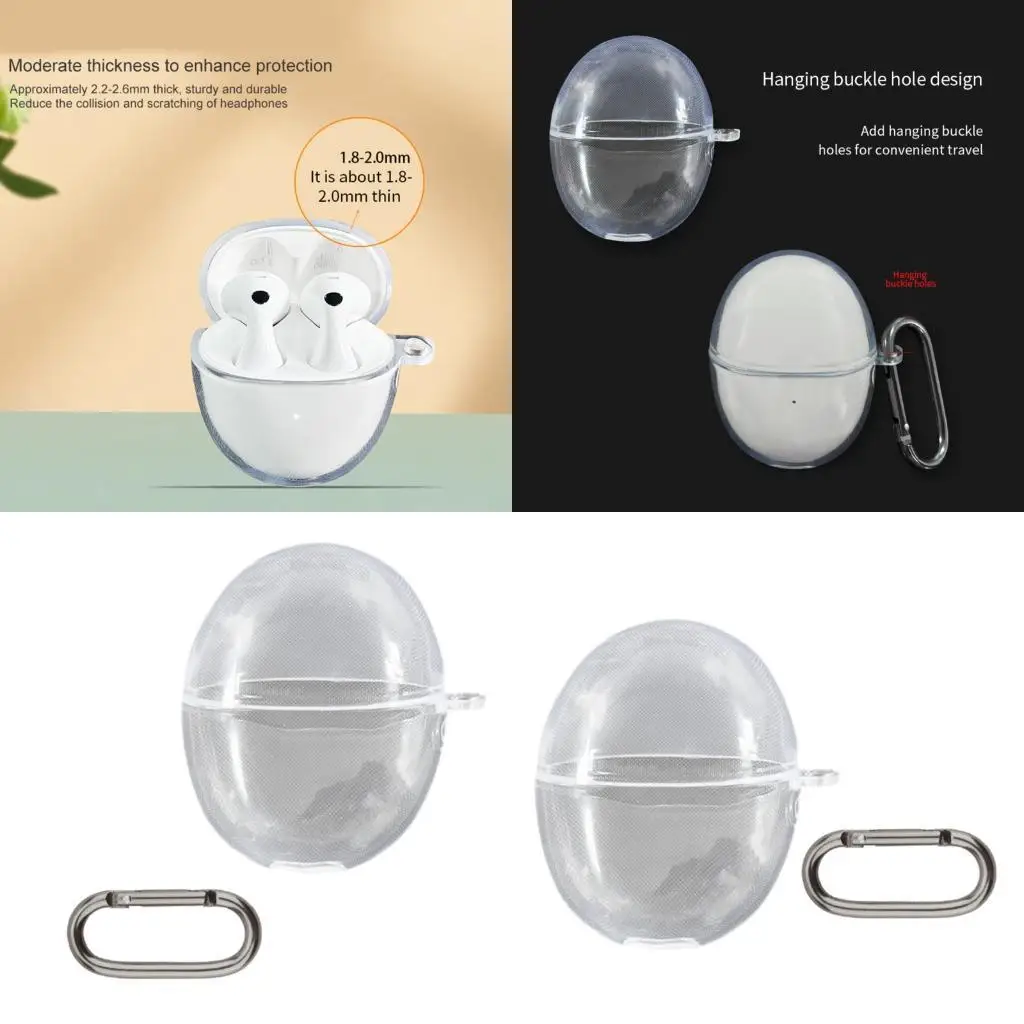 

Y1UB Flexible Guard Shockproof Shell Earbud Sleeve Water Resistance Housing Antidust Washable Soft TPU Cover Protective Case