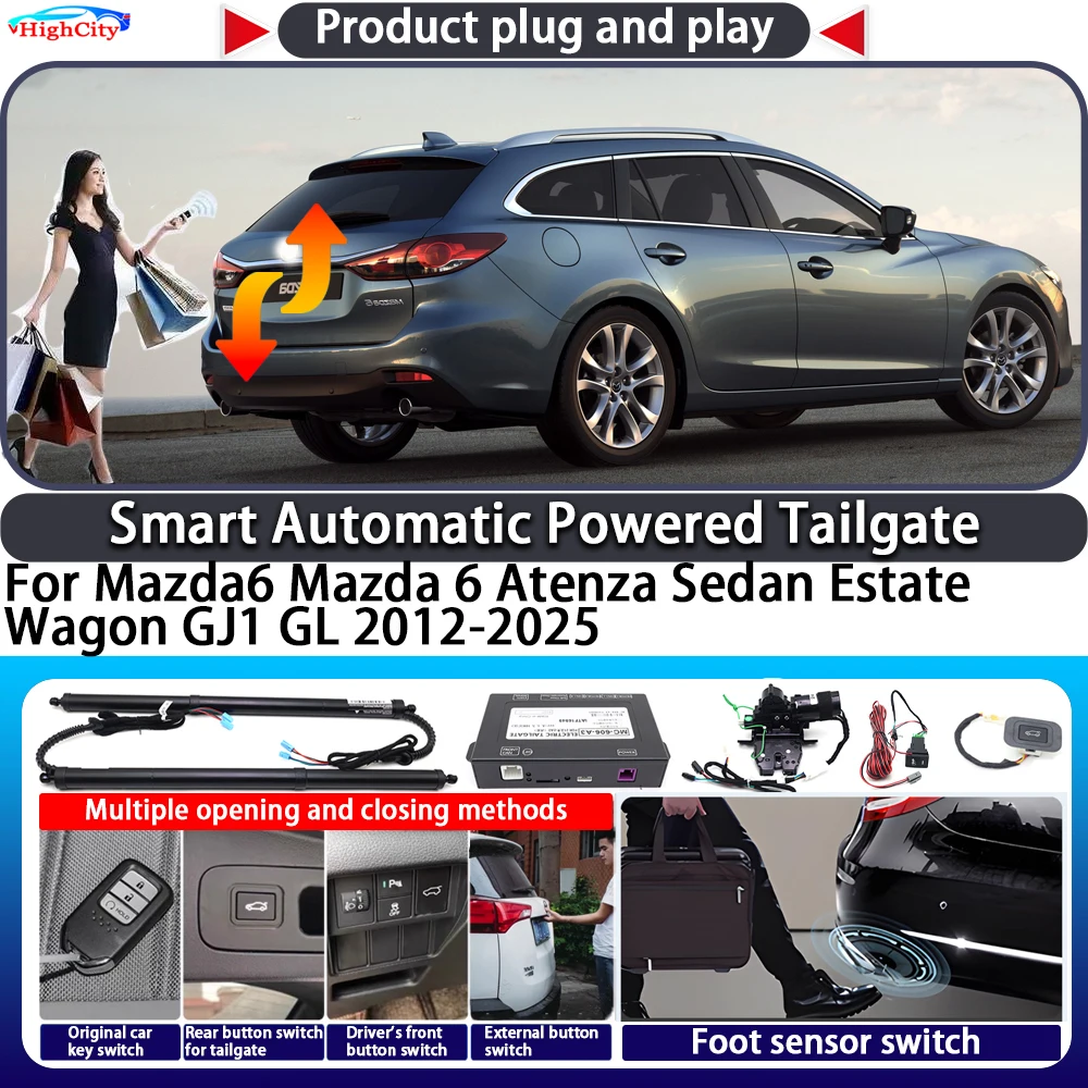 

For Mazda6 Mazda 6 Atenza Sedan Estate Wagon GJ1 GL 2012-2025 OEM Smart Automatic Powered Tailgate Key Lift Close Power Tailgate