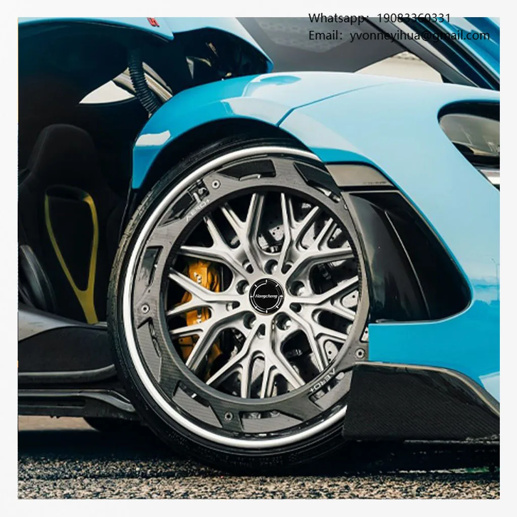 

Custom 2 Piece Forged Wheels With Forged Carbon Disc 5x114.3 5X120 18" 20" 22" 24" 26" For Corvette Ferrari Lamborghini