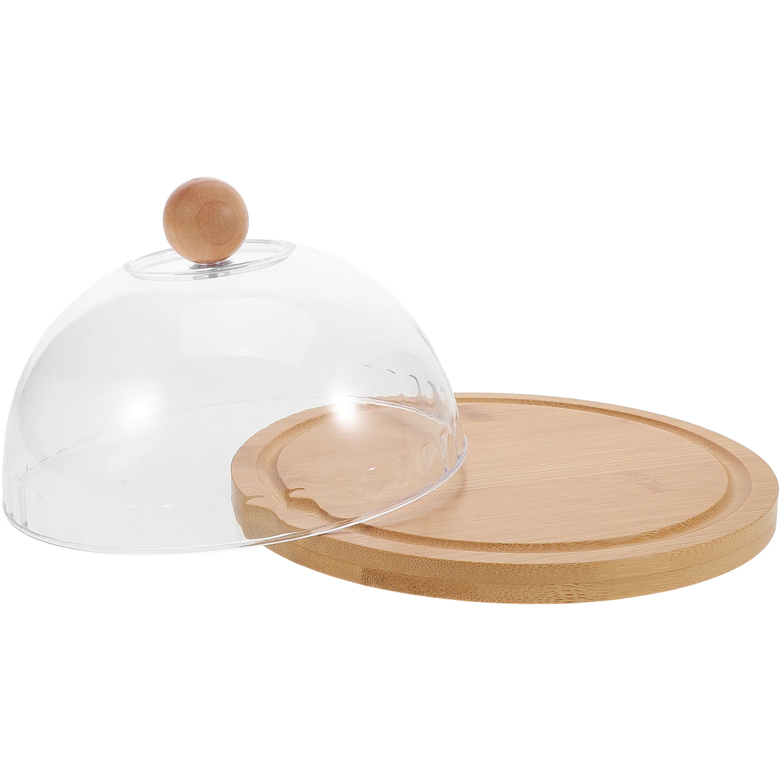 

Crisper Butter Box with Lid Serving Tray Wood Decorative Cake Fruit Display Server