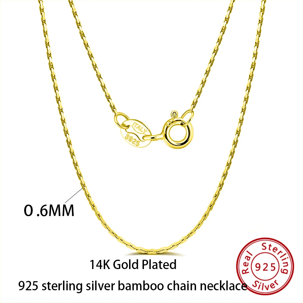 Unisex 925 Sterling Silver Basic Chain Necklace