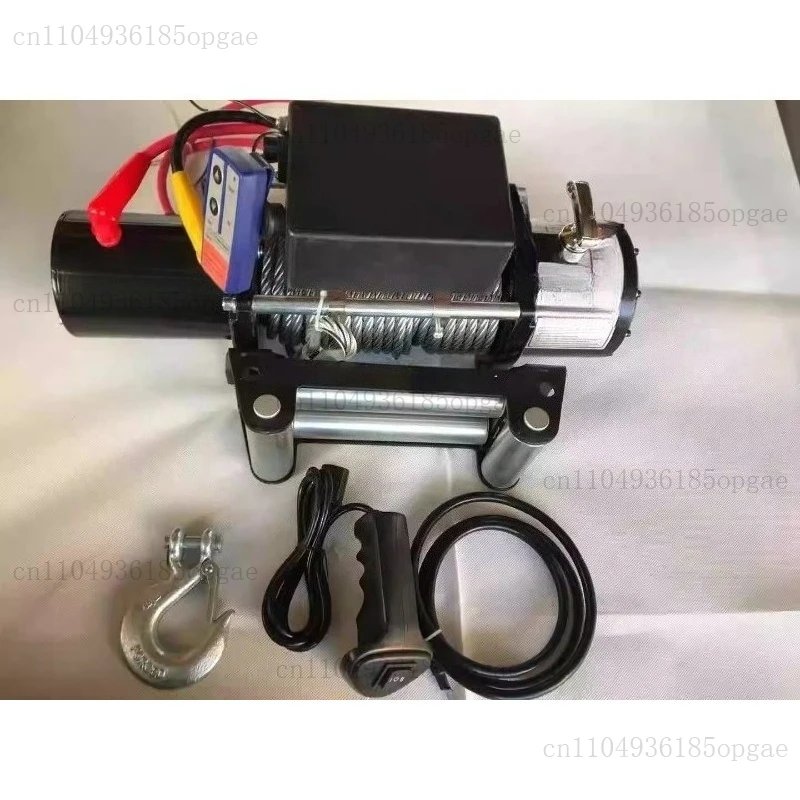 Cabrestante eléctrico Cabrestante para vehículo Grúa 12v Motor de tracción para vehículo 24v eléctrico