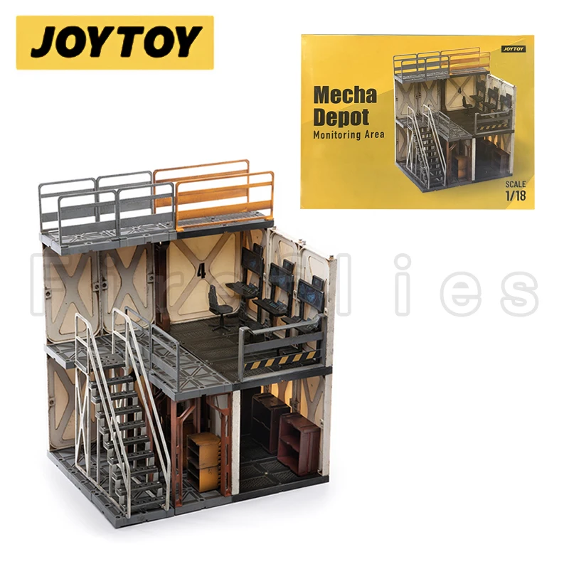 1/18 JOYTOY Diorama Mecha Depot Área de monitoramento Anime modelo de brinquedo