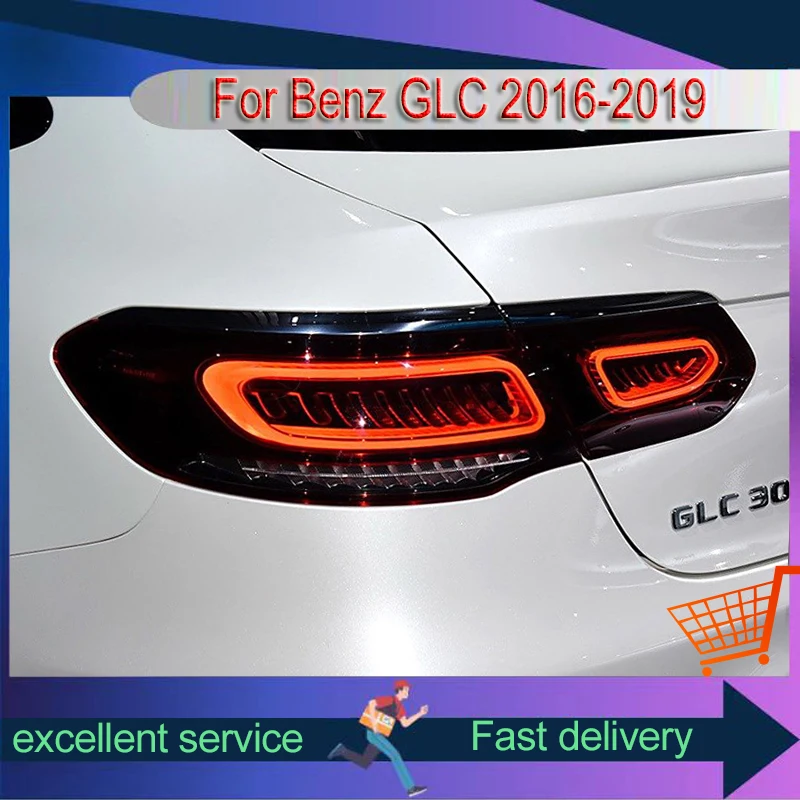 Car Styling For Benz GLC Coupe 2016-2019 Rear DRL Tail Lamp LED Brake Turn Signal Taillights Daytime running lights Accessories