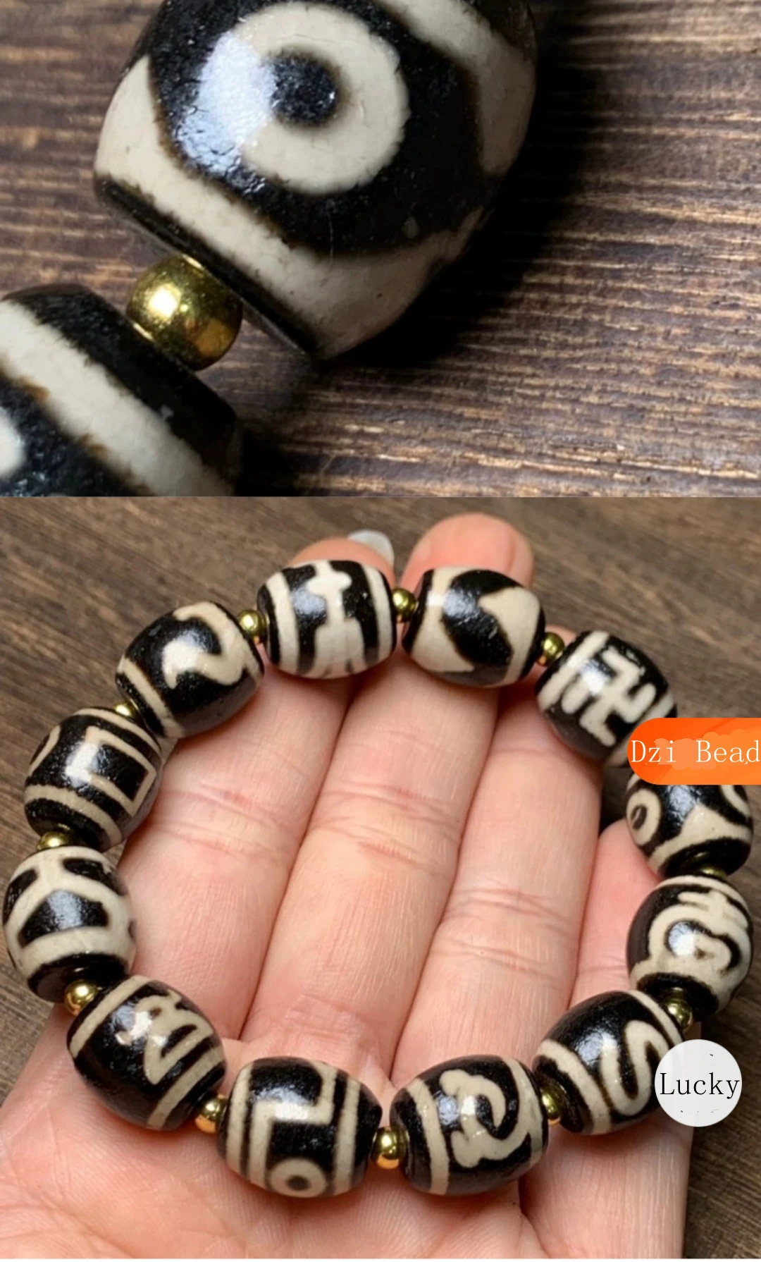 Nature Tibetan Dzi Bead Bangle Bracelets Different Patterns Old Chalcedony Magical Energy Bless Whole Mascot