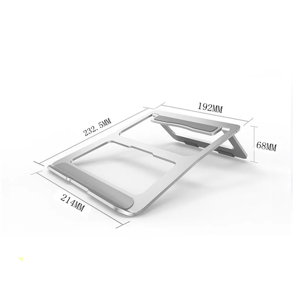 Foldable Aluminum Laptop Stand Ventilated Portable Holder Cooling Bracket Non-Slip Home Office Coffee Shop Train Use