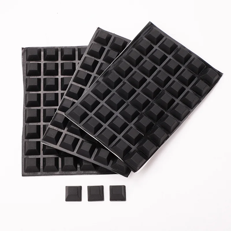 Silicone Furniture Pads Square Self-Adhesive Stick Bumper Pad Shock Absorber Feet Mat for Glass Speaker Laptop Furniture Parts