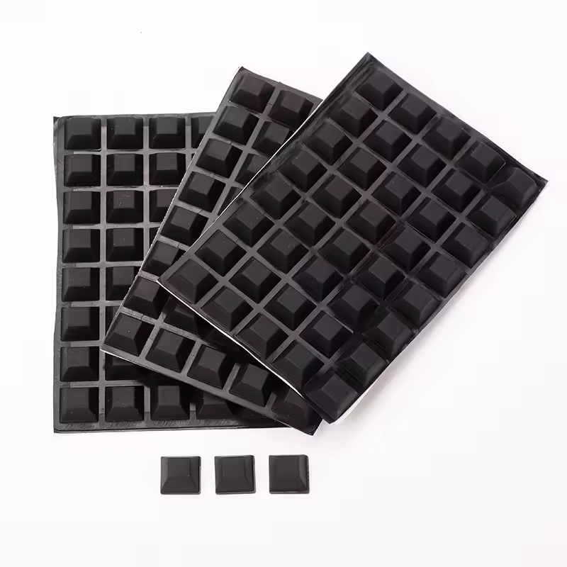 Silicone Furniture Pads Square Self-Adhesive Stick Bumper Pad Shock Absorber Feet Mat for Glass Speaker Laptop Furniture Parts - Image 3