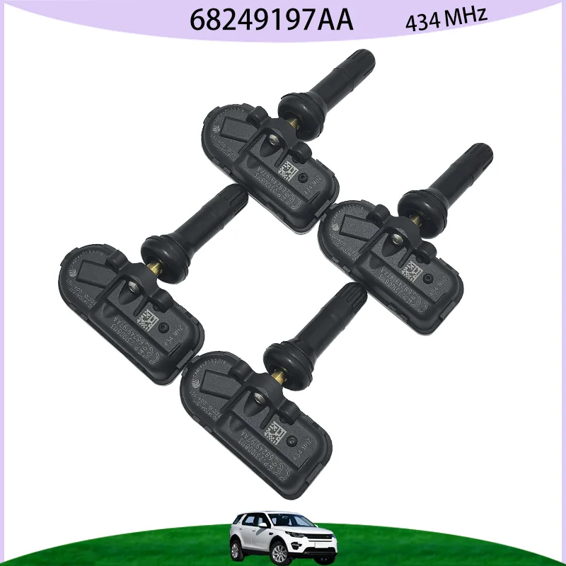 

1/4 шт. 68249197AA 433 МГц датчик давления в шинах для Jeep Cherokee 2014-2018 (все модели) TPMS 68157568AA 68324960AA 68239729AA