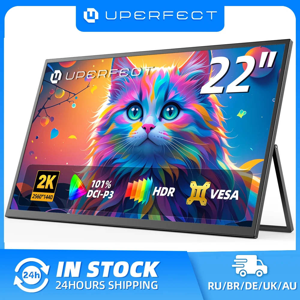 

UPERFECT UMax 22 Computer Gaming Display 22inch Monitor 2K 1440P 100% sRGB USB-C HDMI IPS Screen for Laptop MacBook Surface PC