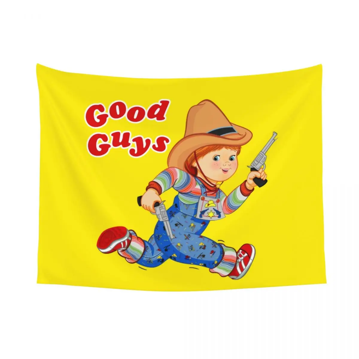 Custom Hippie Cartoon Good Guys Cowboy Tapestry Wall Hanging Room Decor Child's Play Chucky Tapestries Dorm Decoration