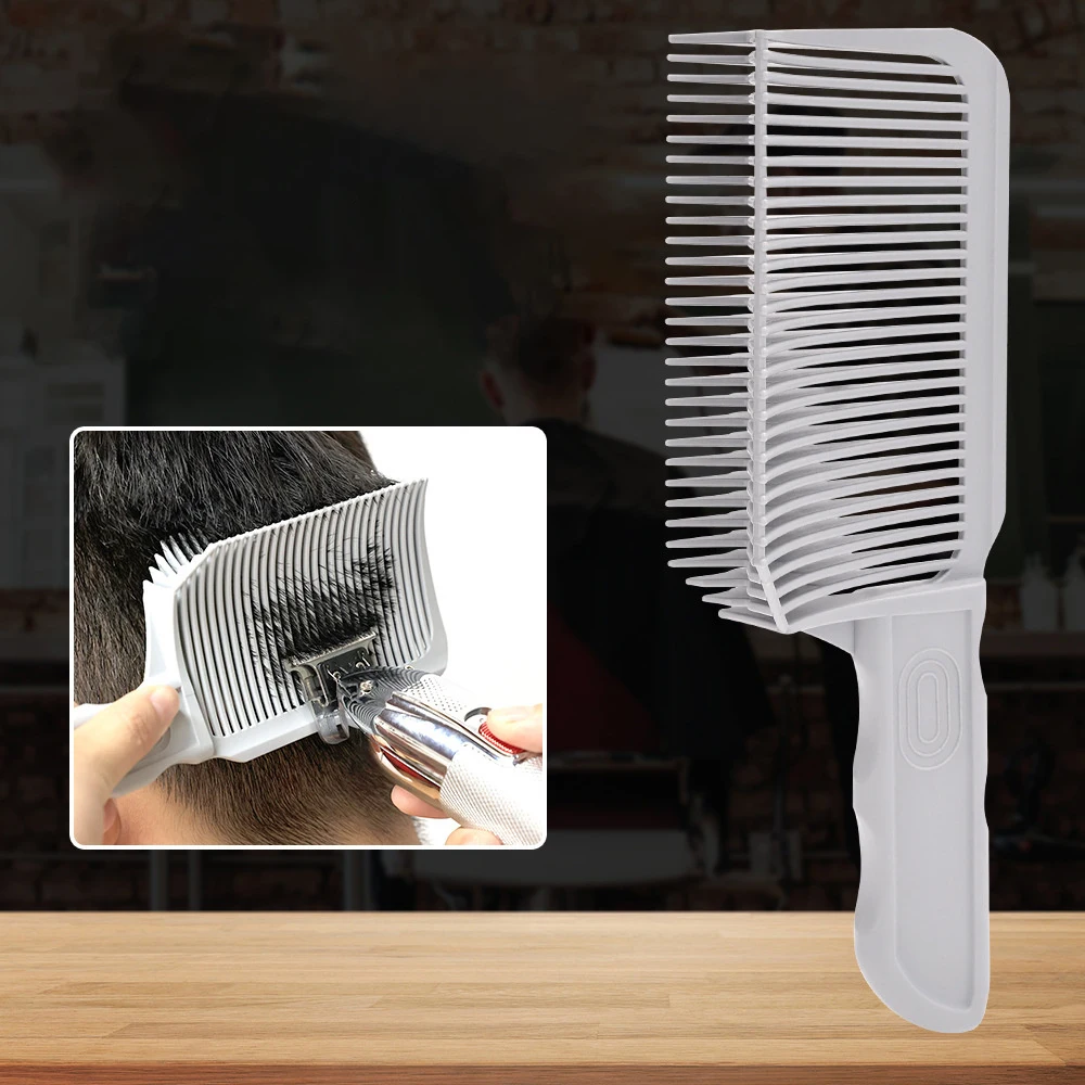 Fading Comb Professional Barber Clipper Blending Flat Top Hair Cutting Comb For Men Heat Resistant Fade Brush